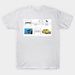 1971 Triumph Dolomite Blueprint T-Shirt